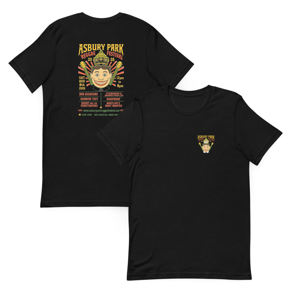 Official 2026 Asbury Park Reggae Festival T-Shirt $15 w/Free Shipping!
